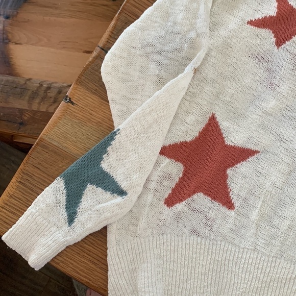 Lou & Grey Multicolor Intarsia Star Sweater Small - Picture 6 of 9